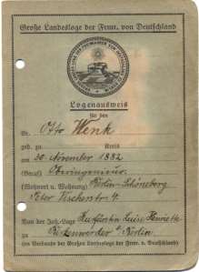 enlarge picture  - id card Free Mason Berlin