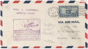 enlarge picture  - letter fdc Lindbergh Char
