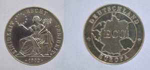 enlarge picture  - money medal ECU 1992