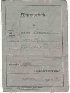 enlarge picture  - driving licence Wesermnd