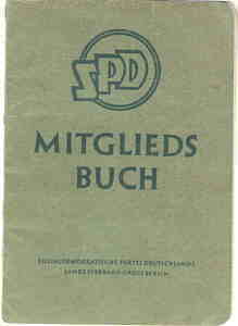 greres Bild - Mitgliedsbuch SPD    1950