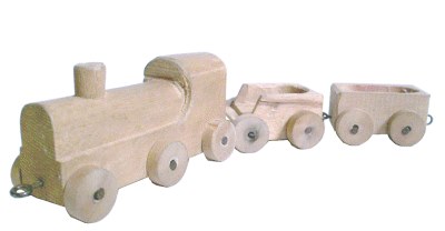 greres Bild - Spielzeug Holz Lokomotive