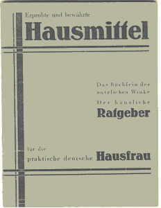 enlarge picture  - Heft Hausmittel      1930