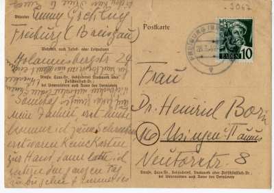 greres Bild - Briefkarte Baden     1949