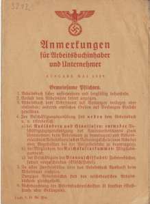 greres Bild - Arbeitsbuch Pflicht  1939