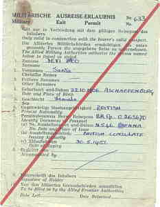 greres Bild - Ausreiseerlaubnis    1947