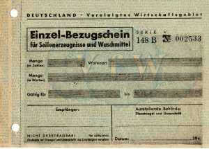 enlarge picture  - rationing soap Germany