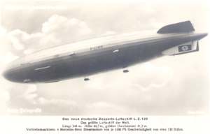 enlarge picture  - postcard Zeppelin airship