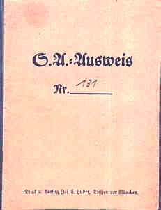 greres Bild - Ausweis SA Friedberg 1934
