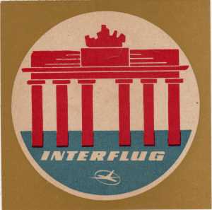 enlarge picture  - airline Interflug label