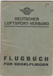 greres Bild - Flugbuch Segelflug   1933