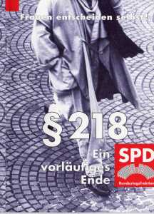 greres Bild - Gesetz 218 SPD      1995