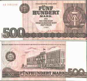 enlarge picture  - money banknote GDR 1985