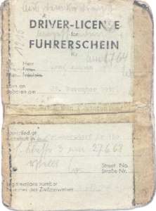 enlarge picture  - driving licence 1947 bus