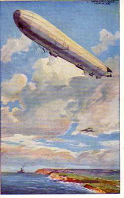 enlarge picture  - postcard Zeppelin WW1