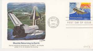 enlarge picture  - letter Spache Shuttle fdc