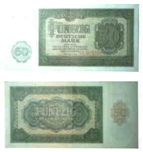 enlarge picture  - money banknote GDR 1948