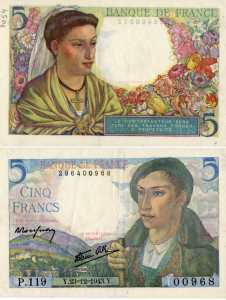 greres Bild - Geldnote Frankreich  1943