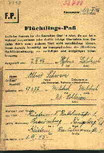 greres Bild - Ausweis Flchtlinge  1946