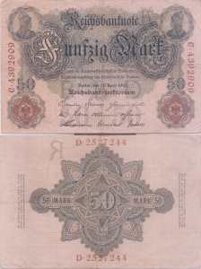 enlarge picture  - money banknote German 190