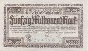 enlarge picture  - money banknote Hessen 192