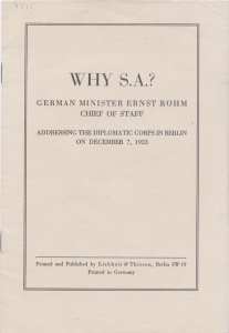 greres Bild - Heft Why SA          1933