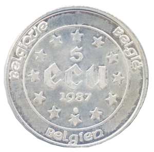 enlarge picture  - money Belgium ECU 5