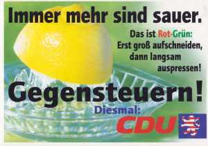enlarge picture  - postcard election CDU 99