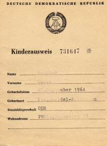 enlarge picture  - id GDR child Schwarzenber