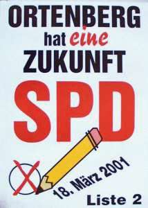 greres Bild - Wahlplakat 2001 SPD Orten